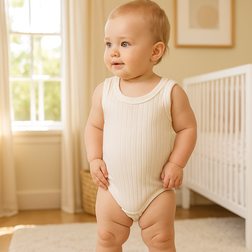 Pamira %100 Organik Pamuk Unisex Kolsuz Çıtçıtlı Atlet Body