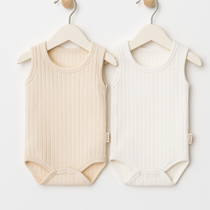 Pamira %100 Organik Pamuk Unisex Kolsuz Çıtçıtlı Atlet Body
